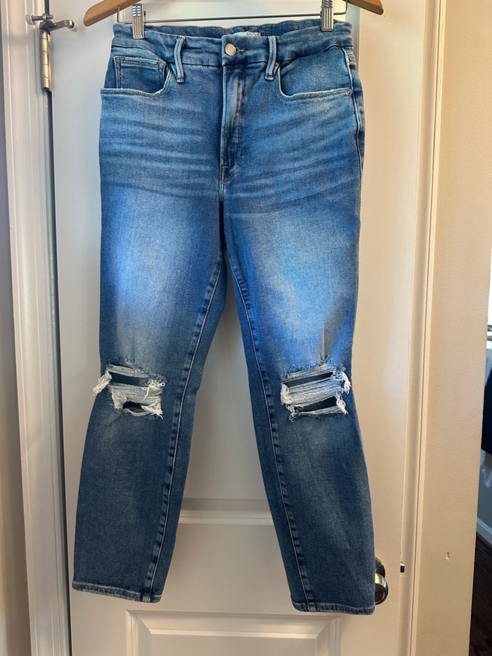 Good American cropped denim